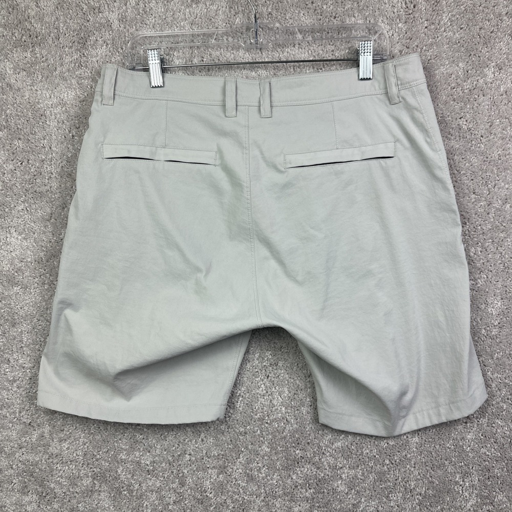Path Projects Shorts Mens Large Beige Performance 8" Athletic Activewear Stretch - Picture 3 of 7